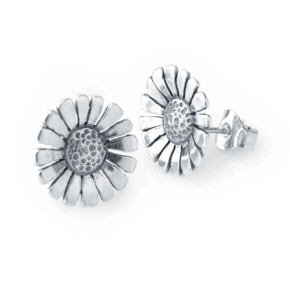 DAISY blomformade örhängen på stift i 925 sterlingsilver