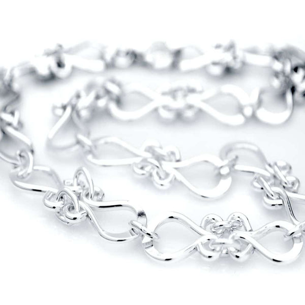 FOLKLORE halsband i 925 sterling silver nickelfritt med stilrena ornamentlänkar