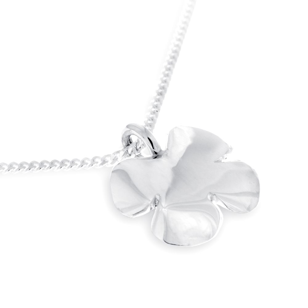 KLÖVER halsband med fyra blad klöverhänge i sterlingsilver på pansarkedja