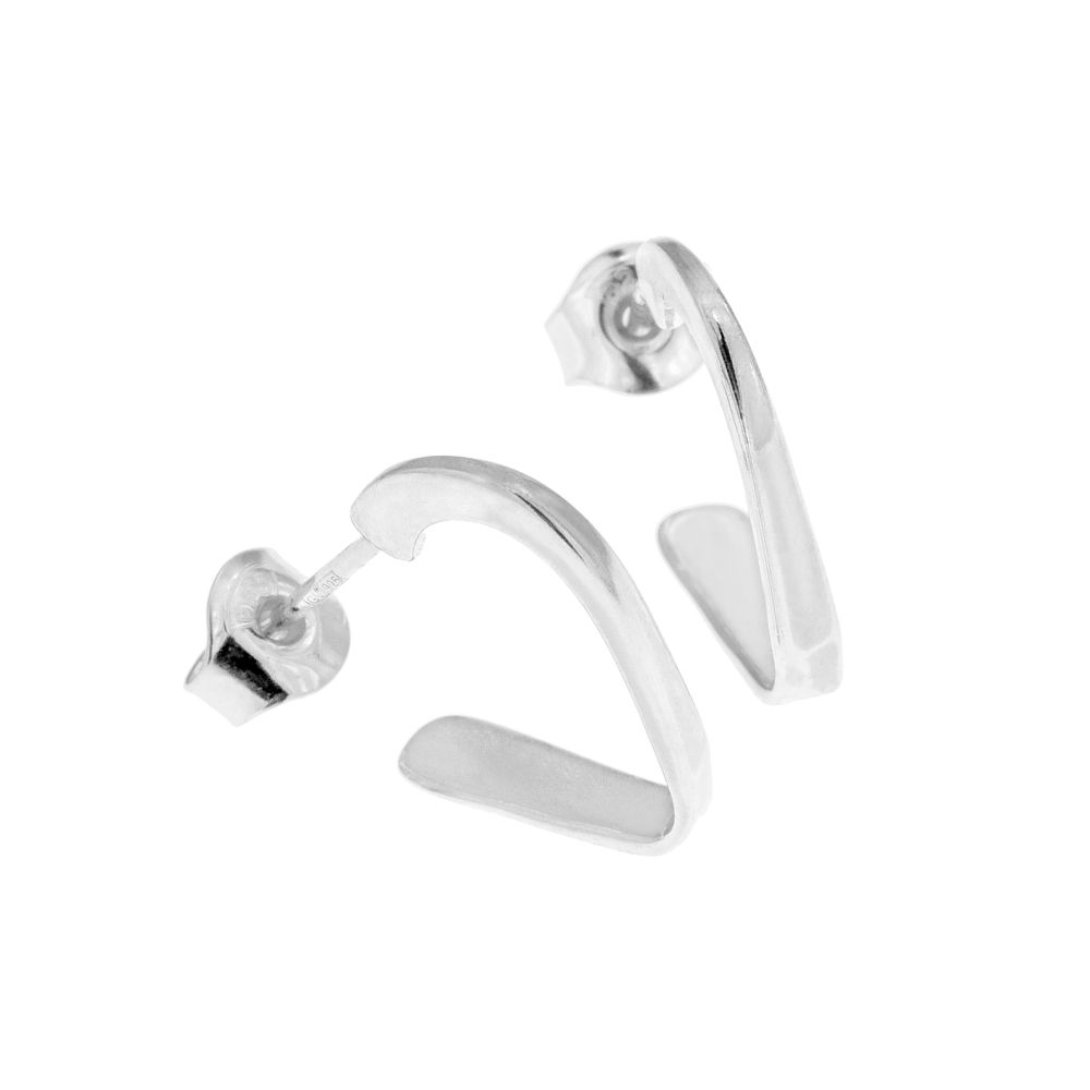 Öppet hjärta örhängen i 925 sterlingsilver med stift