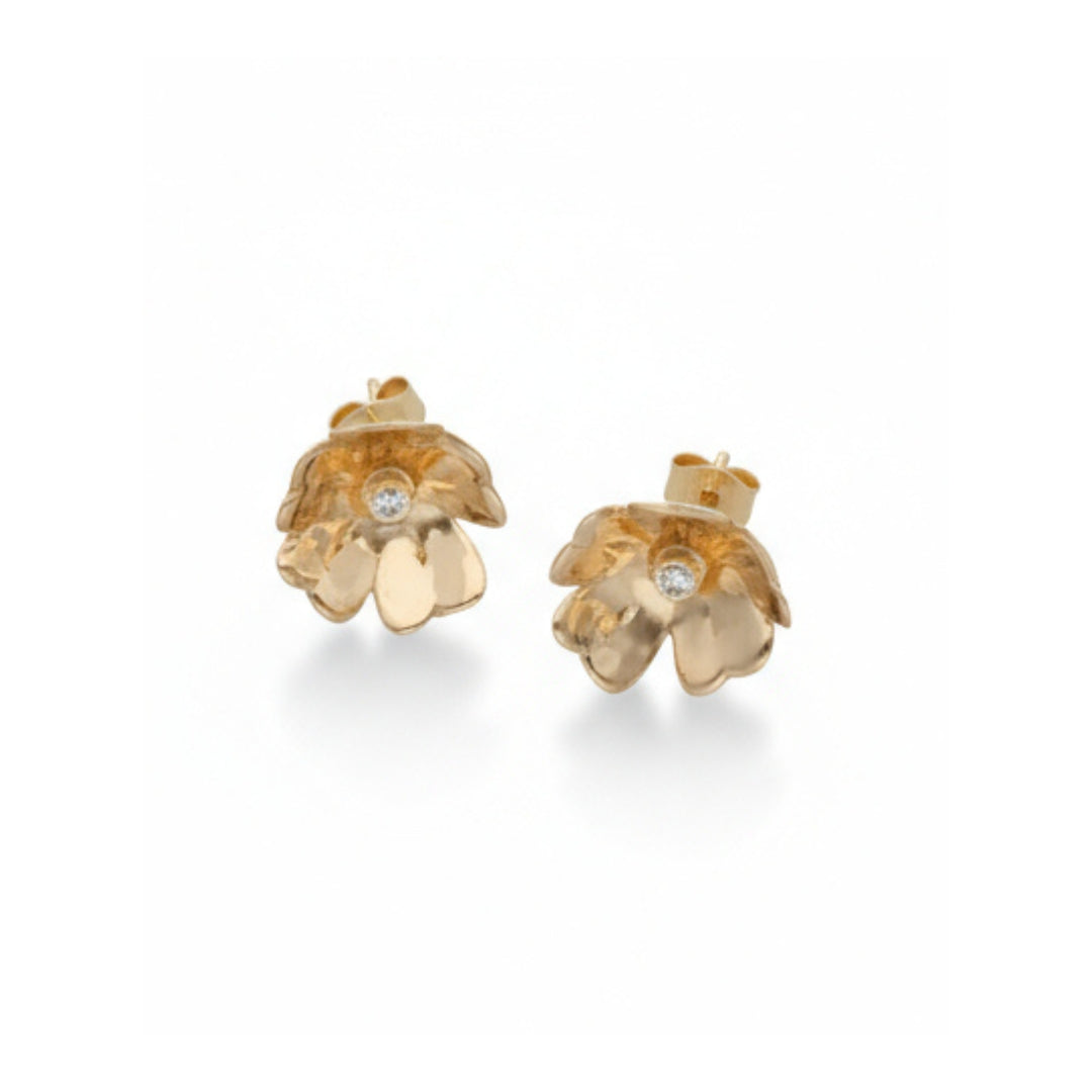 GULLVIVA 18K earrings with studs and diamonds