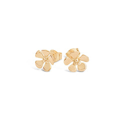 ÄPPELBLOM 18K guld blomformade örhängen på stift cirka 8x8 mm