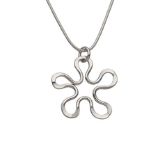 BLOMMAN L halsband i sterlingsilver på 42 cm ormkedja