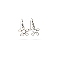 BLOMMAN blomformade örhängen på krok i 925 sterlingsilver, diameter cirka 13 mm