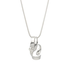 STORMSKÄRS MAJA FEST pendant necklace in sterling silver with a sculptural looping pendant on a 42 cm snake chain