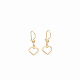 HJÄRTLIG 18K örhängen på krok - Guldviva Jewellery