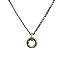 I HAMN LILLA ANTIK necklace with a weathered mooring ring pendant on an antique finish chain