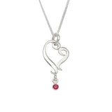 RUBINHJÄRTA halsband - Guldviva Jewellery