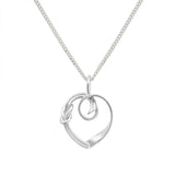 RÅBANDSKNOP (Reef Knot) HEART S necklace