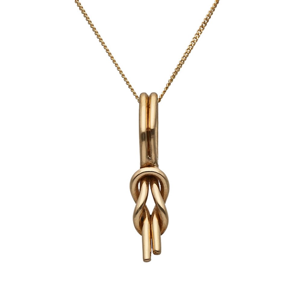 Råbandsknop halsband i 18K guld med robust design