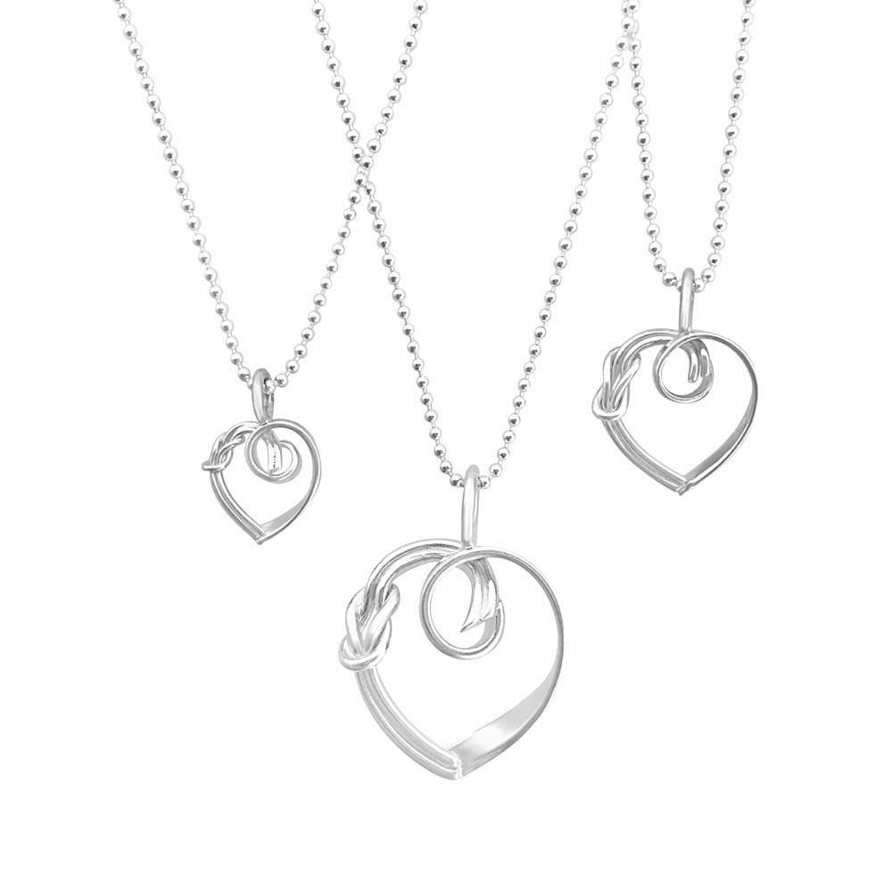 RÅBANDSKNOP HJÄRTA XS halsband - Guldviva Jewellery