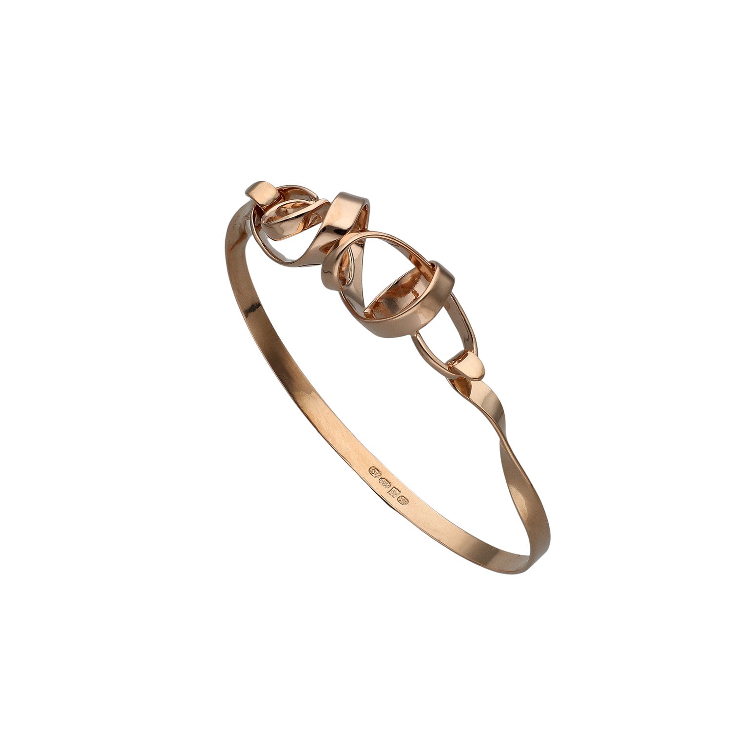 18K roséguld armband med sammanlänkade cirklar