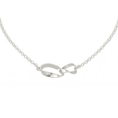 STORMSKÄRS MAJA necklace in 925 sterling silver with a curved pendant on a silver chain