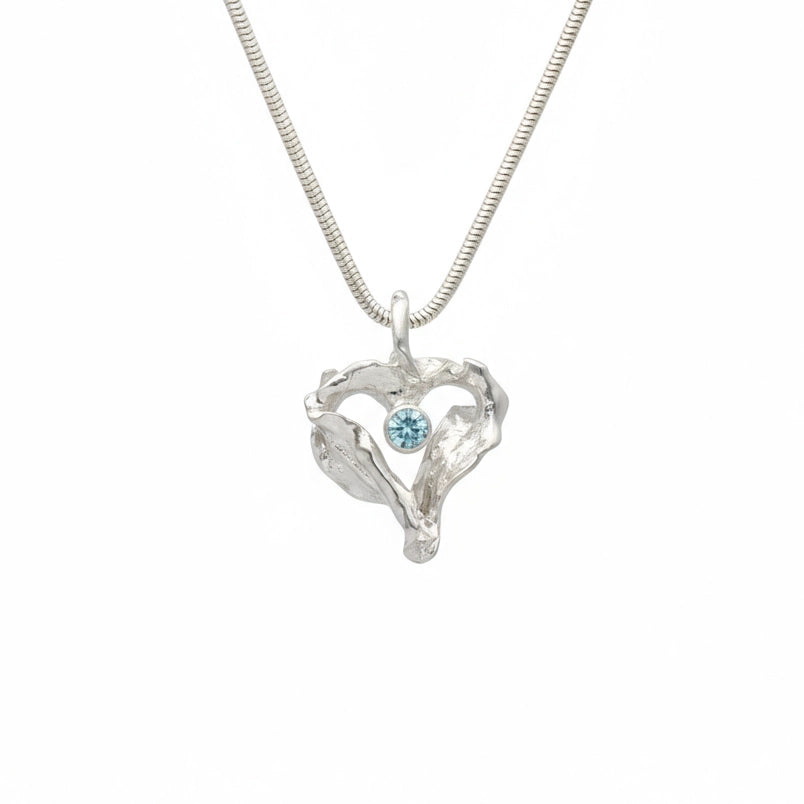 HAVET HJÄRTA Halsband med Aquamarine