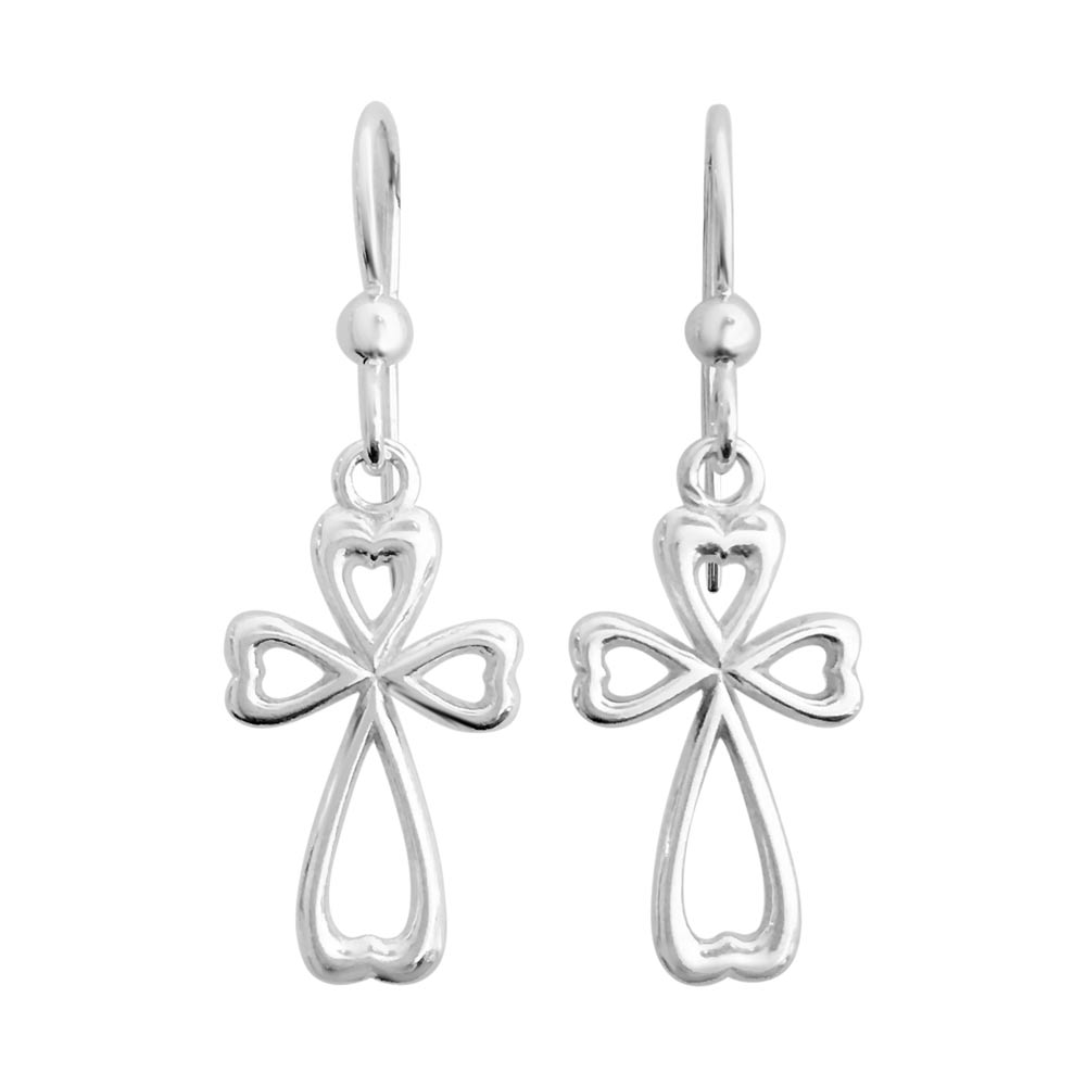 KORSHJÄRTA örhängen på krok - Guldviva Jewellery