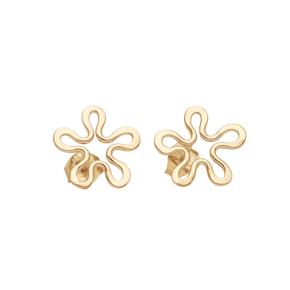 BLOMMAN™ 18K örhängen på stift - Guldviva Jewellery