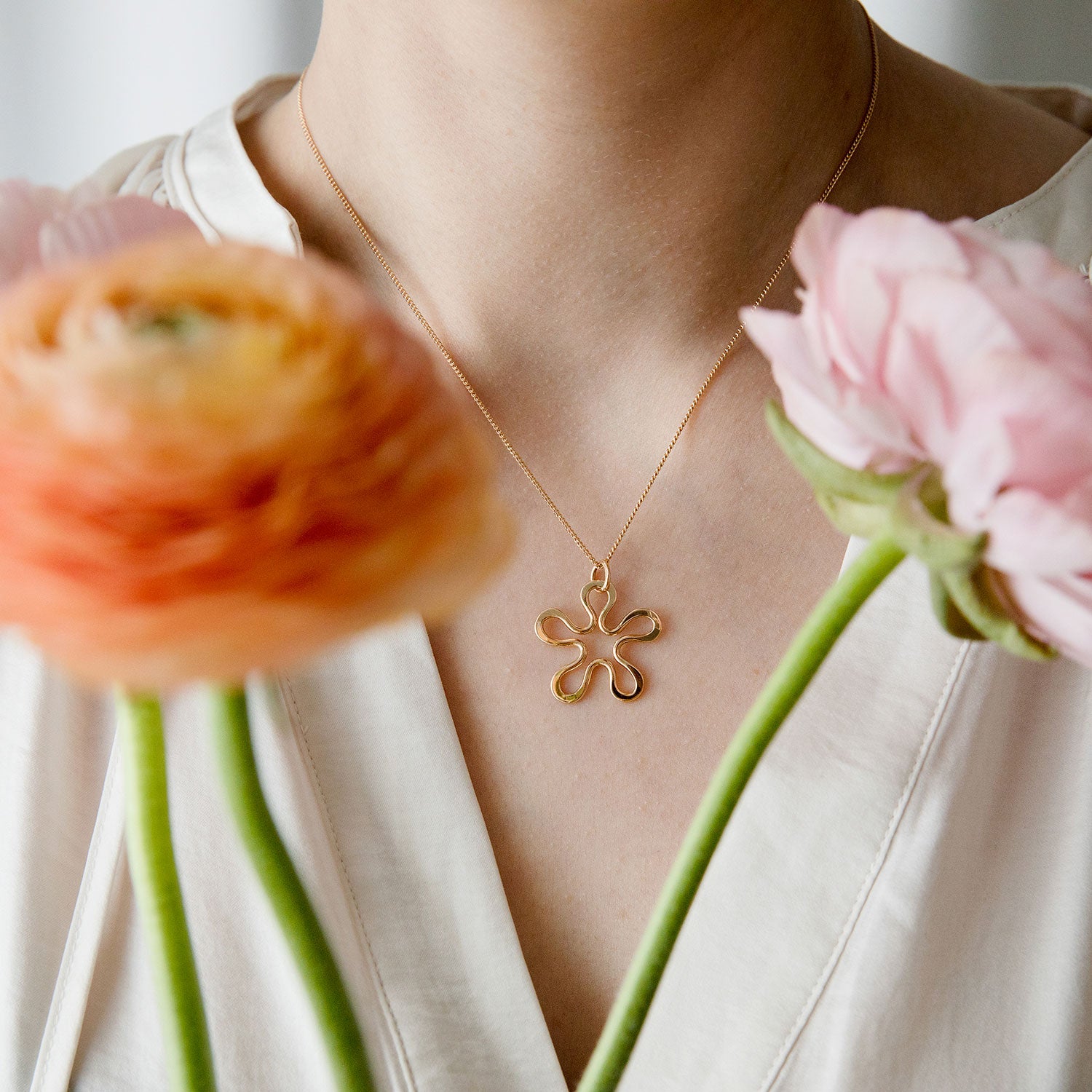 BLOMMAN™ 18K 1,2 halsband - Guldviva Jewellery