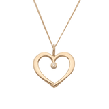 HJÄRTLIG L 18K halsband med diamant - Guldviva Jewellery