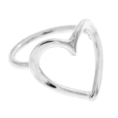 925 sterlingsilver hjärtformad ring med öppen design