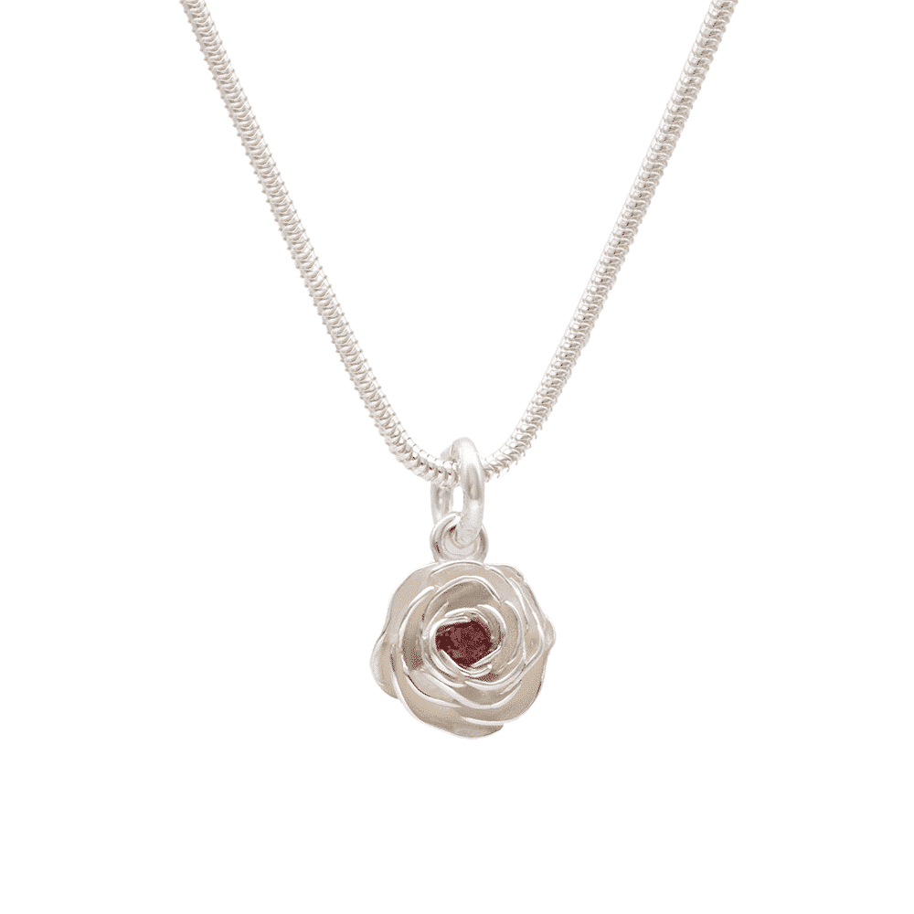 ROS halsband med granat från Lappland - Guldviva Jewellery