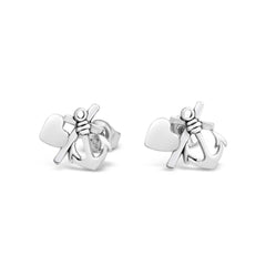 Örhängen i 925 sterling silver med Tro hopp kärlek symboler