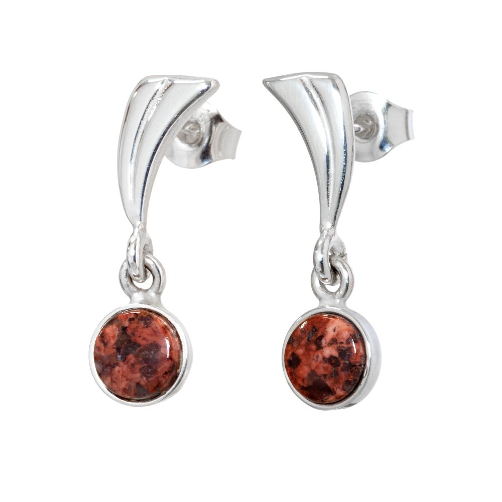 VINGE GRANIT örhängen på stift - Guldviva Jewellery