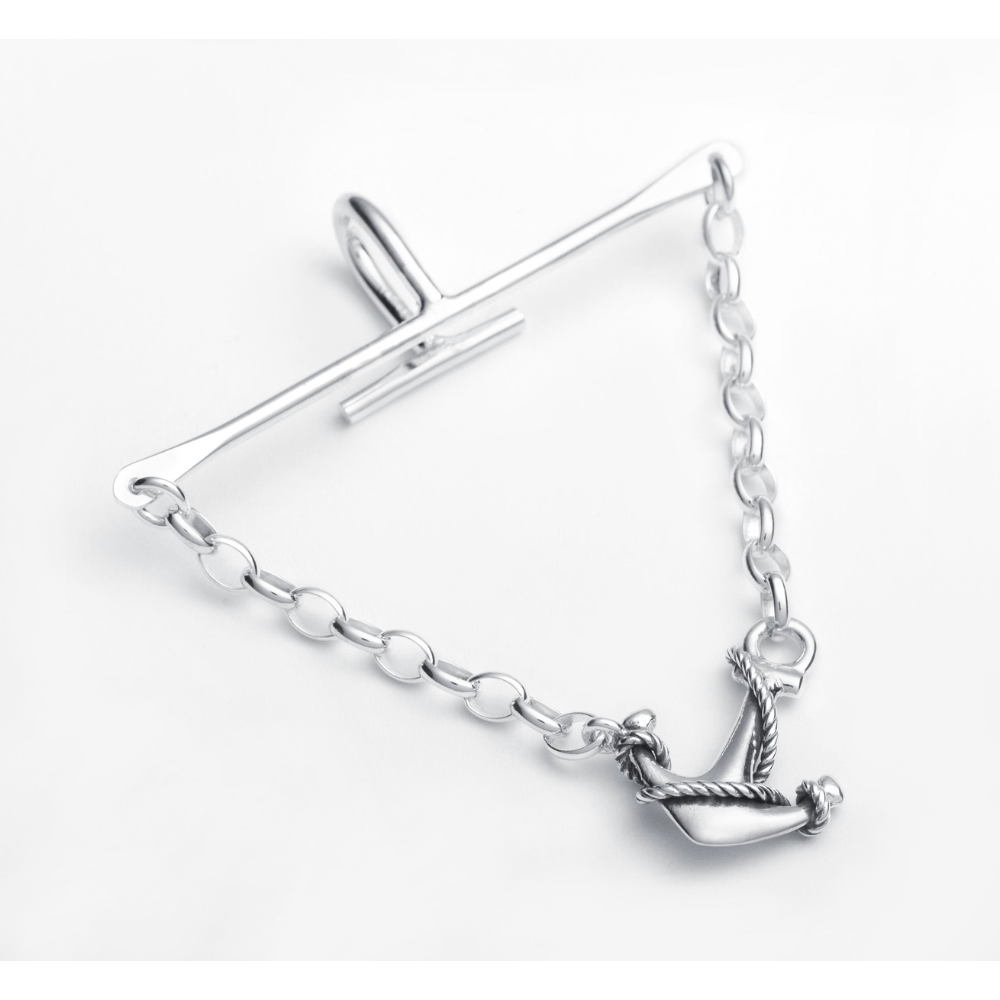 Sterlingsilver slipskedja med ankare som dekor och justerbar längd